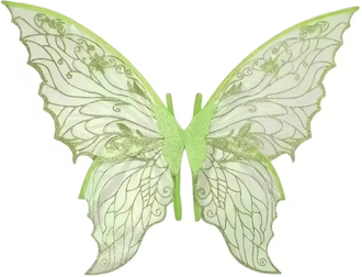 Inspire Curations Sparkling Organza Fairy Wings Butterfly Angel Costume Dress Up Prop green