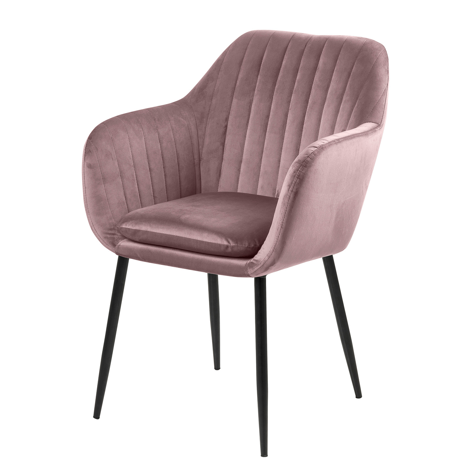 Giga Living Eetkamerstoel Fiska met Armleuning Dusty Rose/zwart