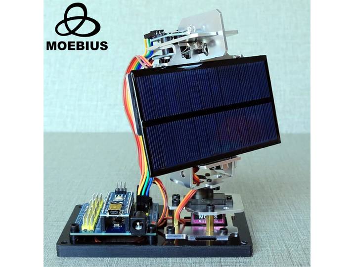 Traqueur Intelligent de Source de lumière d'équipement de Radar de suivi d'énergie solaire Compatible avec le projet Arduino Maker Kit de tige de bricolage
