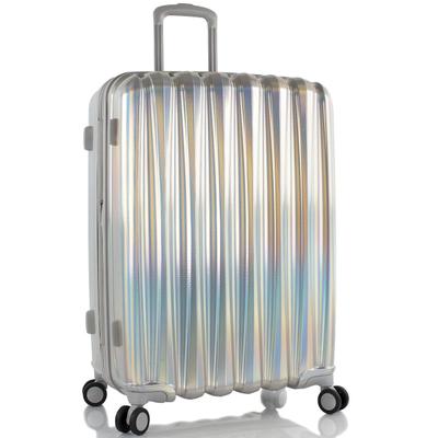 Hartschalen-Trolley HEYS "Astro, verschiedene Größen und Farben", Gr. B/H/T: 51cm x 76cm x 30cm 104 l, silber, Polycarbonat-Verbundwerkstoff, festlich, Koffer, Heys Reisegepäck TSA Schloss Volumenerweiterung