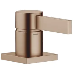 Dornbracht Waschtisch-Einhandbatterie MEM Bronze gebürstet PVD, Bohrungsdurchmesser 35 mm, Rosette 60 x 60 mm, 3x Druckschlauch M 10 x 1 eingeschraubt, dichtheitsgeprüft