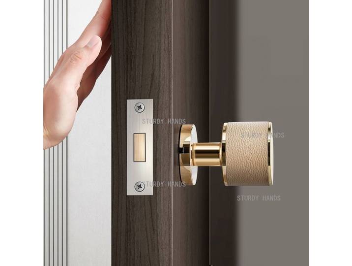 Serrure de porte silencieuse invisible en alliage de Zinc, serrure cachée simple, rainure de porte de pièce intérieure