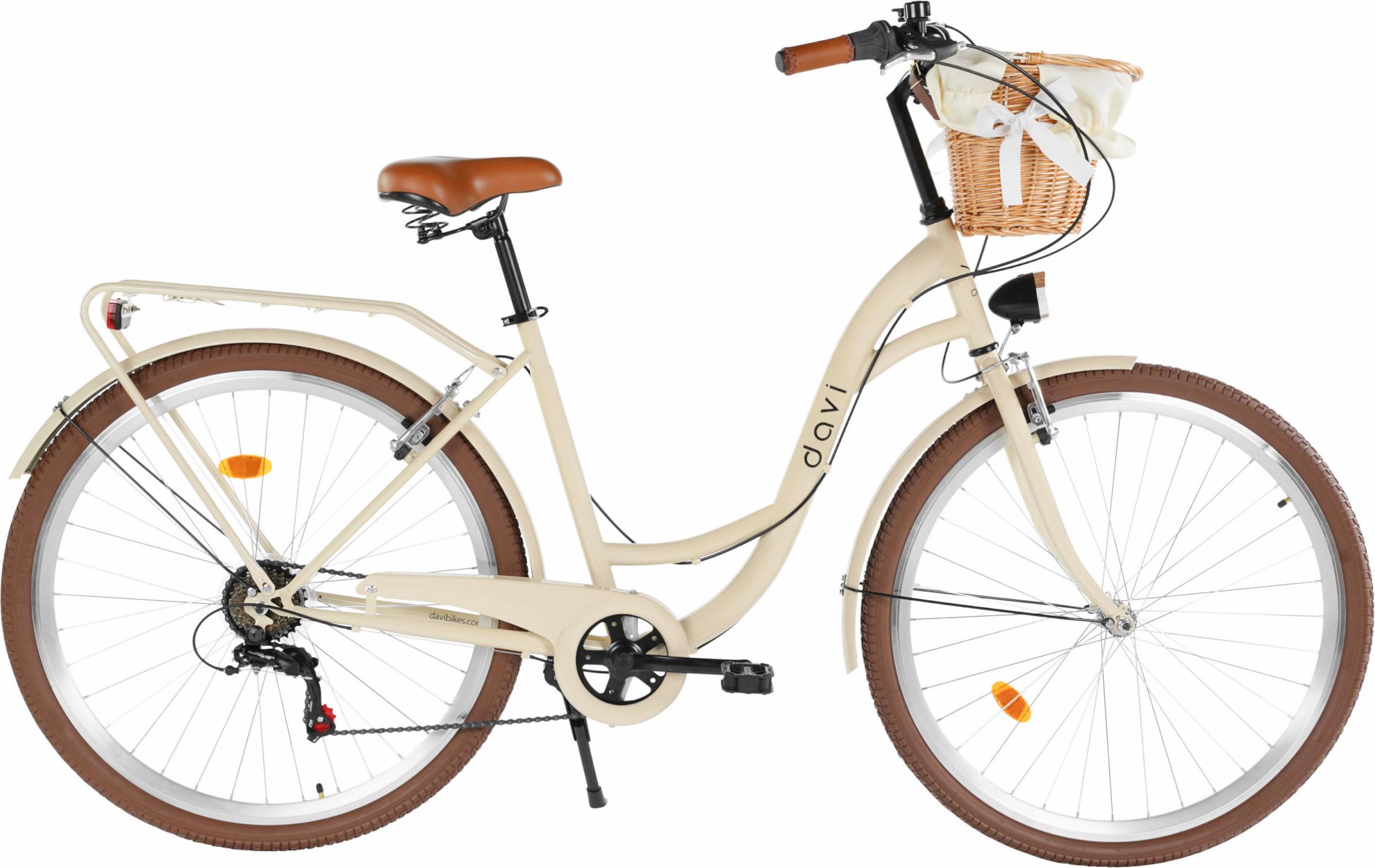 Damenfahrrad Davi Emma 28", 7 Gänge, 160-185 cm, Kaffeebraun