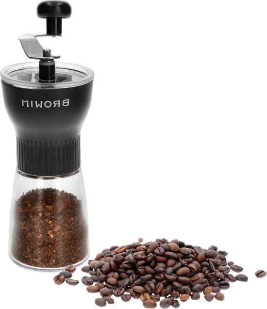 Bormioli Rocco Handmatige koffiemolen met verstelbare keramische maalsteen - Zwart