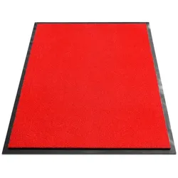 KARAT Schmutzfangmatte "Monochrom" - Teppich für Eingangsbereiche / 60 x 90 cm (Rot)