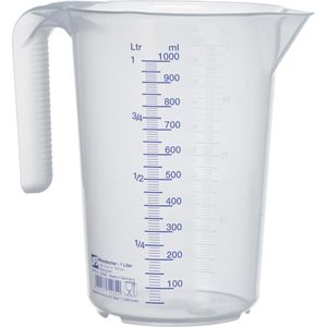 APS Messbecher Stackable 30062, aus Kunststoff, mit ml / Liter Skala, 1 Liter