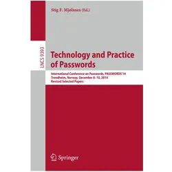 Technology and Practice of Passwords, Fachbücher von Stig F. Mjølsnes