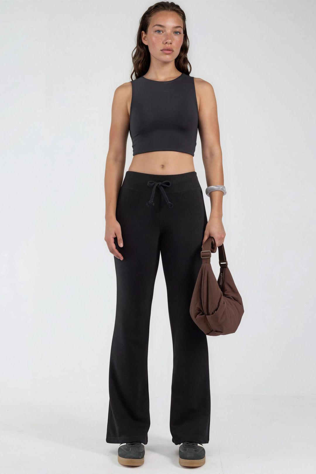 Elastische Taillen-Bootcut-Hosen