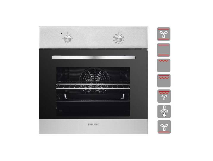 Geratek Backofen Granada EB5000IX, 8 Beheizungsarten mit Grill / Umluft /