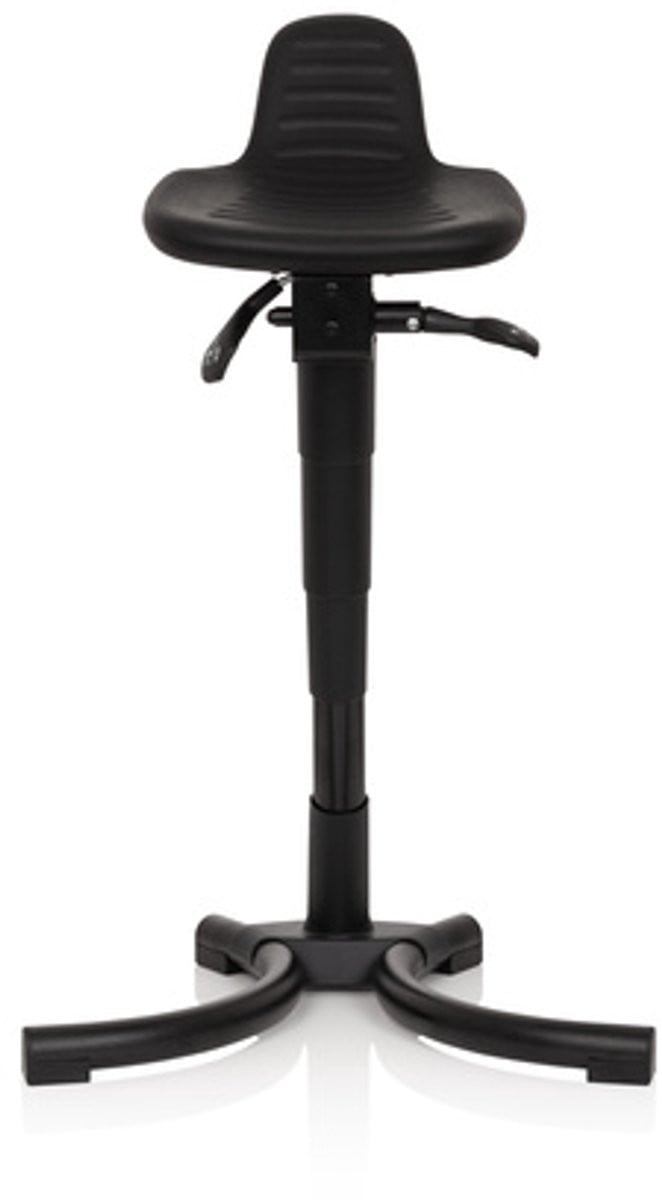 HJH Office TOP WORK 34 PU werkstoel zwart met metalen frame en schuimvulling