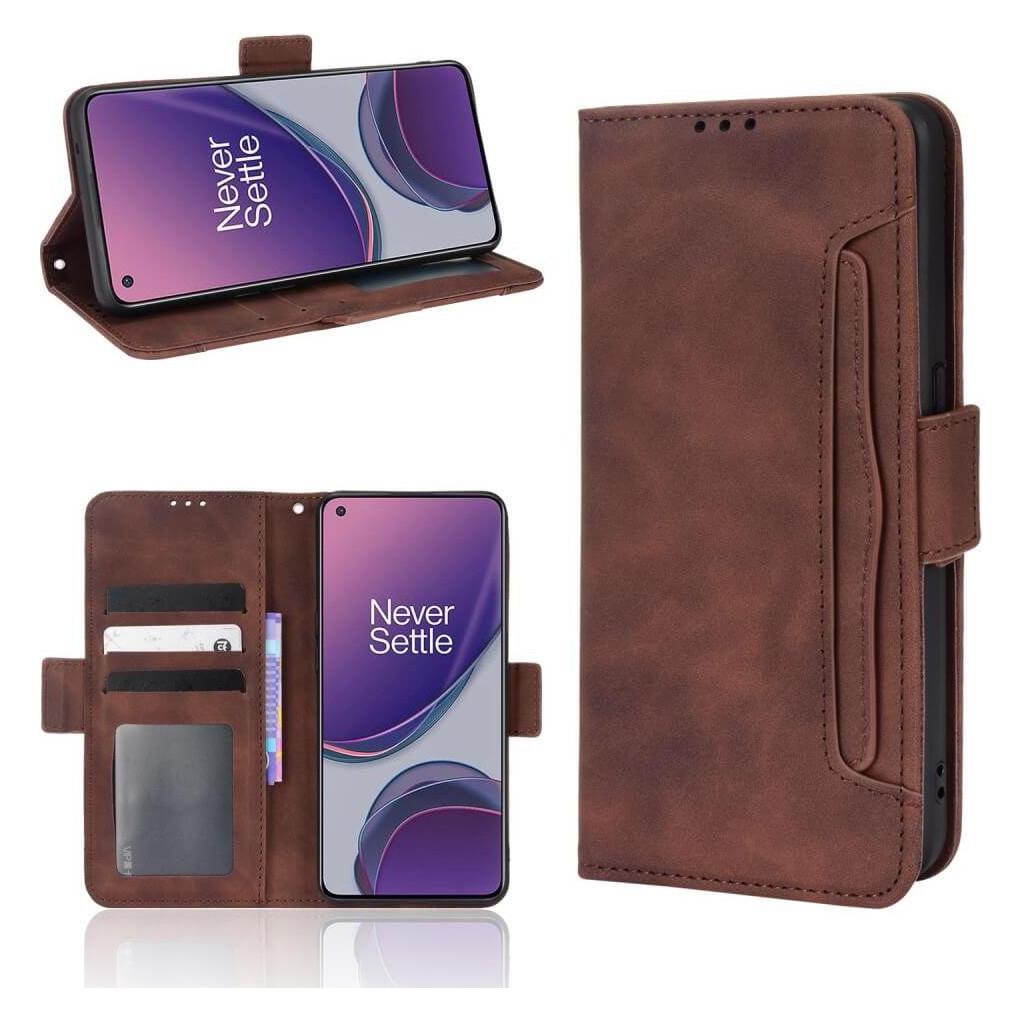 Cover-Discount OPPO Reno8 Lite - Etui mit vielen Kartenfächer braun (Oppo Reno8 Lite) (104003402E)