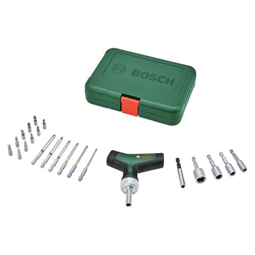Bosch Bit-ratelschroevendraaierset met T-greep
