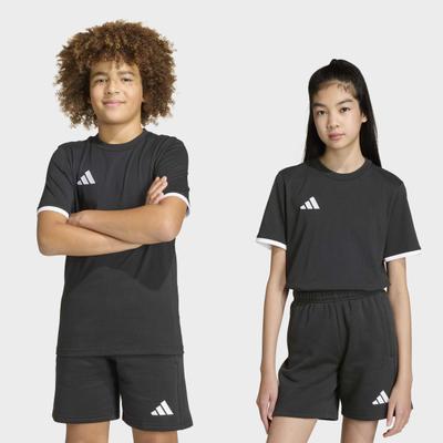 Trainingsshirt ADIDAS PERFORMANCE "ENTRADA26 KIDS TRIKOT", Jungen, Gr. 164, schwarz (schwarz, weiß), Obermaterial: 100% Baumwolle, Rundhals, Shirts, für aktive Kinder, sportliches Design, aus Baumwolle