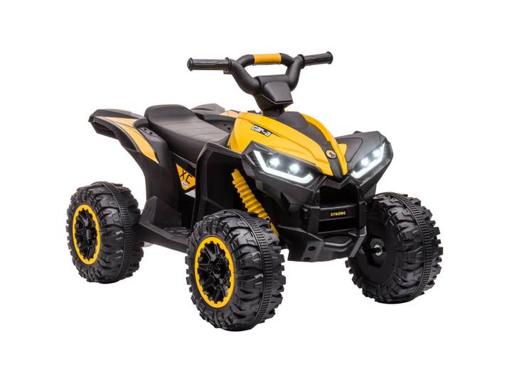 Homcom Elektro Quad für Kinder, 12V Kinder Quad mit USB-Anschluss, Gelb, Metall, 53x55.5x83 cm, unisex, Freizeit & Co, Gartenspielzeug, Kinder-Elektrofahrzeuge