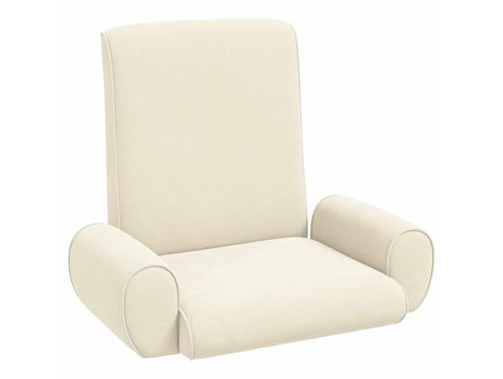YUTAASU Verstellbarer Fußsessel Creme Grobvelours