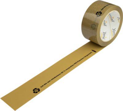 PET-Recycling-Klebeband Xenial, umweltfreundlich, B 50 mm x L 100 m, recycelte PET-Flaschen, braun