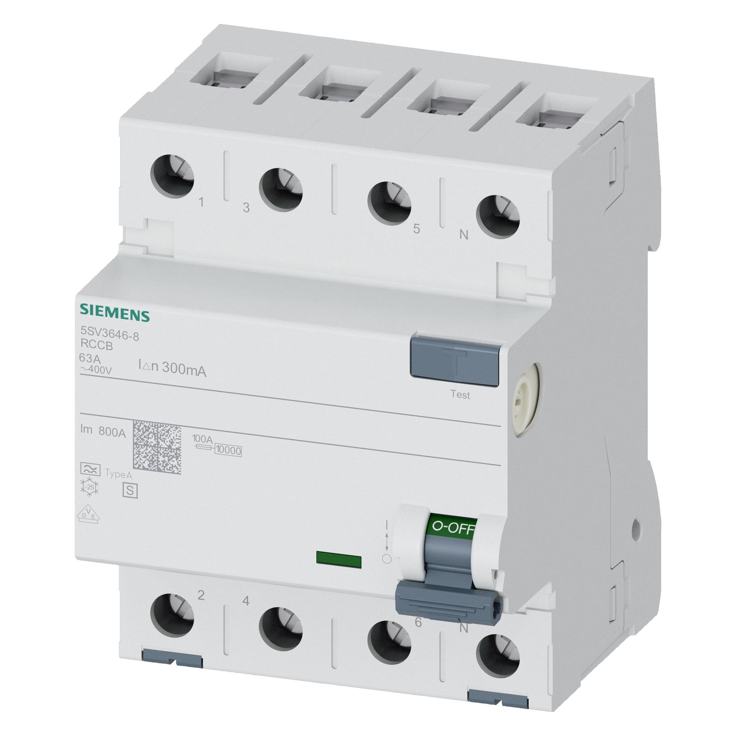 Siemens FISchutzschalter.3A 400V 4TE selektiv (5SV36468)