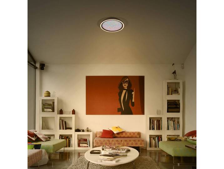 OSRAM Deckenleuchte Orbis Iridy, schwarz, für Wohn- / Esszimmer, Metall, Modern