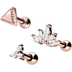 SET Chirurgenstahl Ohrpiercing MIX