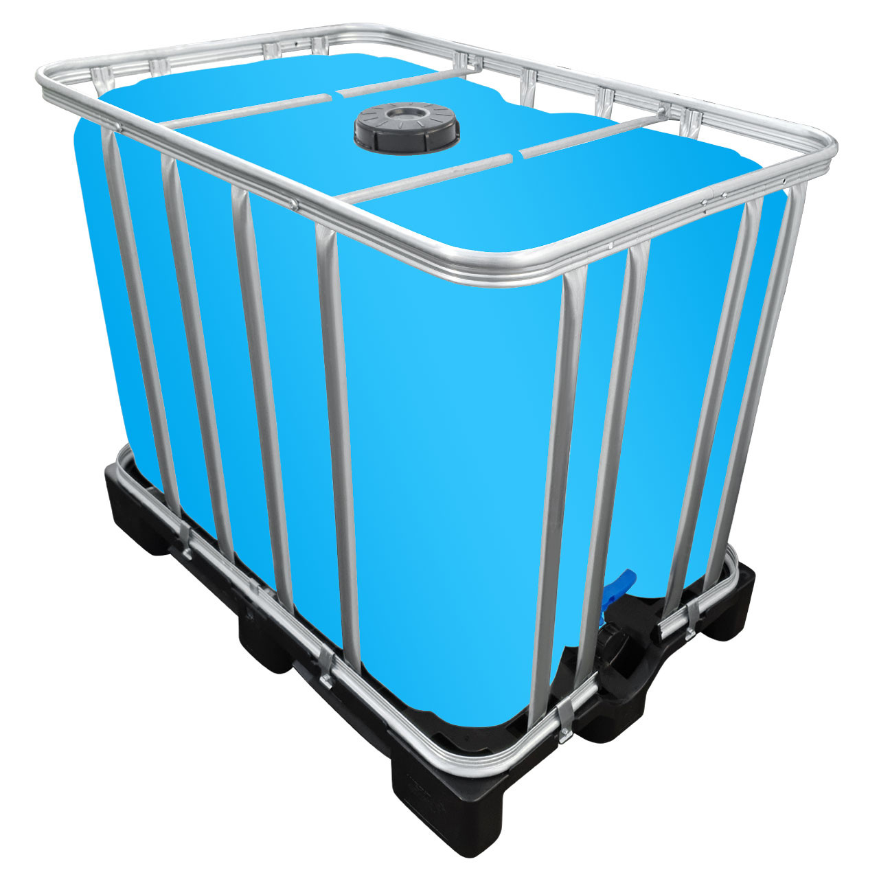 REKUBIK 600l IBC LED Kubik® auf PE-Palette