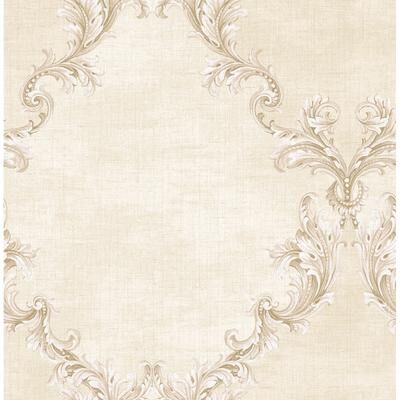 Seabrook Designs Thea Acanthus Trellis Unpasted Wallpaper