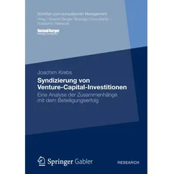 Syndizierung von Venture-Capital-Investitionen, Fachbücher von Joachim Krebs