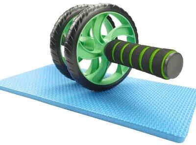 Market Central Silent Dual Wheel Ab Roller For Core Strength Training Home Fitness Equipment green