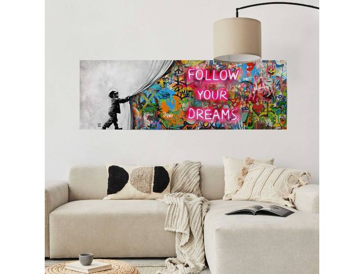 Poster Surprise Wall Material: Papier Motiv: Kunst & Zeichnungen Multicolor/Multicolor 53 x 158 x 0cm