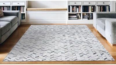 Dream Decor Rugs Steppe Seine Ivory Chevron Non Skid Area Rug