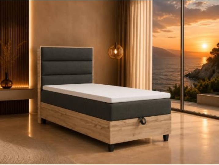 Best For Home Trinity K-1 Plate Single Boxspringbett 80x200 cm mit Topper