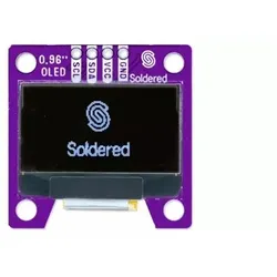 Soldered 0,96 Zoll OLED Display, 128x64, I2C, 5V/3,3V, SSD1306, Qwiic, blau