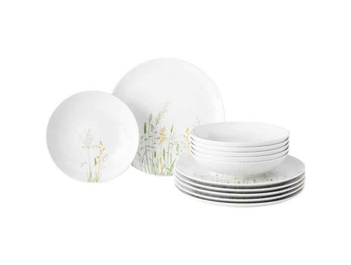 Seltmann Weiden Tafelservice Liberty Meadow Grasses bunt 12-tlg., Mehrfarbig, Keramik, 12-teilig, Rund, 32.3x23.5x32.3 cm, Geschirr, Geschirrsets, Tafelservice