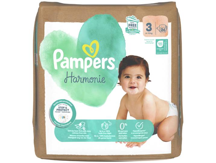Pampers Harmonie Grösse 3 Midi 6-10 kg 26 Stück