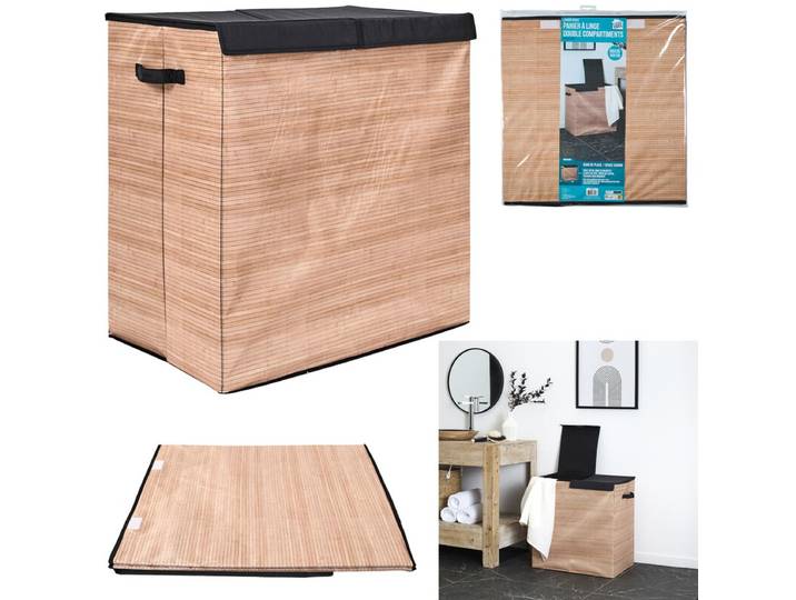 PANIER A LINGE DOUBLE 58X35X58CM M8