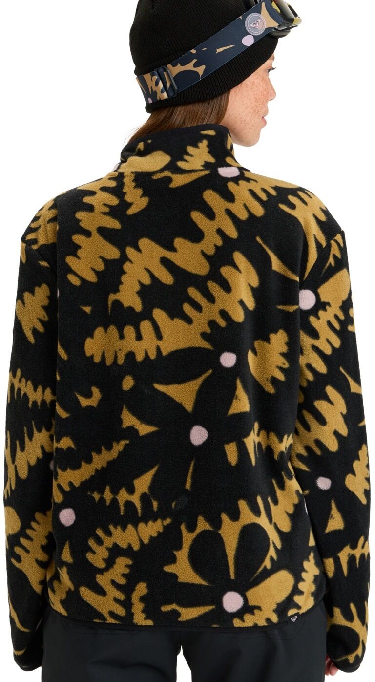 Fleecepullover ROXY "Moonrising", Damen, Gr. L, fennel seed big flower, Obermaterial: 100% Polyester., Sweatshirts Fleecepullover fennel seed big flower L