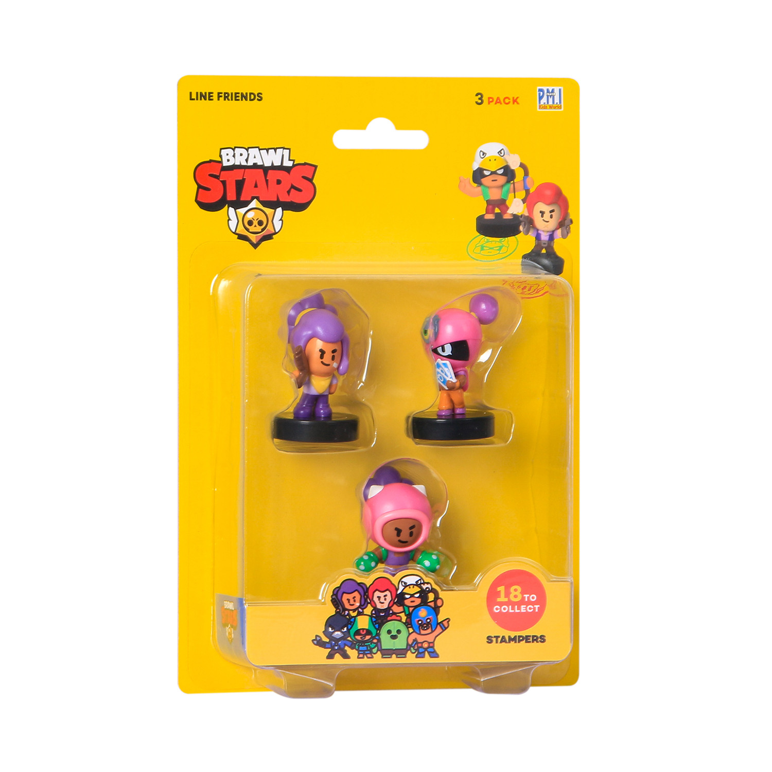 Brawl Stars figuurtjes 3-delige set serie 1 met stempels