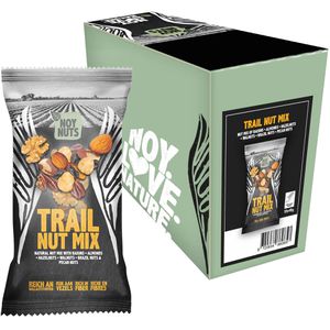 NoyNuts Nussmischung Trail Nut Mix, im Beutel, ungeröstet, 6 Nuss-& Fruchtsorten, je 45 g, 12 Pack