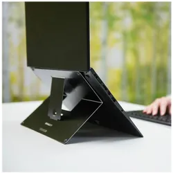 R-Go Tools Notebook-Ständer Riser Attachable Schwarz, Notebook Ständer, Schwarz