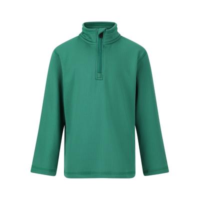 Fleeceshirt ZIGZAG "Irwin", Jungen, Gr. 92, grün, 92% Polyester, 8% Elasthan, unifarben, normal, hoch geschlossener Ausschnitt, Shirts, mit angenehmer Passform
