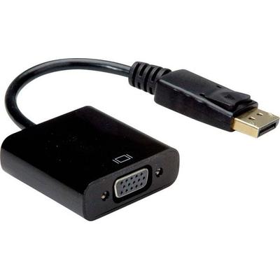 Value DisplayPort / VGA Adapterkabel DisplayPort Stecker, VGA 15pol. Buchse 0.15 m Schwarz 12.99.3136 DisplayPort-Kabel