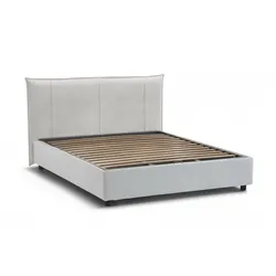 Akasha - Doppelbett, Weiß, Abnehmbarer Bezug Made in Italy