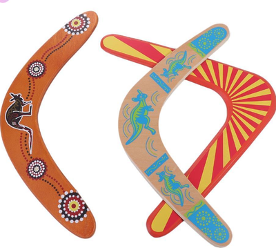 The Handy Homestead Wooden Boomerang Toy Returning Outdoor Throwing Game a