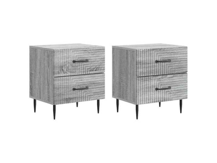 NOUVEAU Cabinet de chambre - Cabinet de chevet - (Lot de 2) - table de lit - Sonoma gris - 43x34 5x47 5cm 93571
