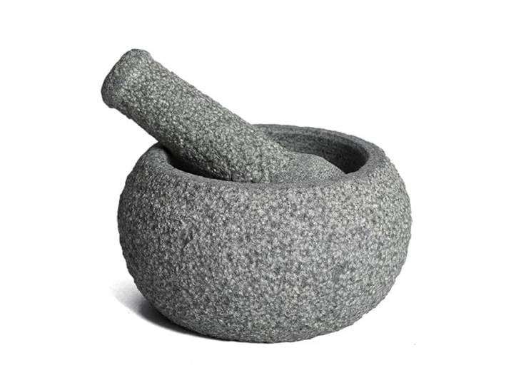 Küchenmörser und Stößel Haushaltssteinmörser Knoblauchmörser Stößel Knoblauchglasmühle Knoblauchsteinmörser Knoblauchschäler Knoblauchpresse(XL)