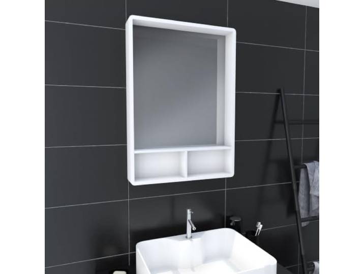 AURLANE Miroir Salle de Bain 50x70cm avec étagères - NORDIK HYLLA