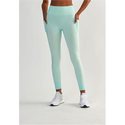 Trainingstights BESHAPED "Lift Me Up", Damen, Gr. XL, US-Größen, grün (mint), 90% Nylon, 10% Elasthan, unifarben, lang, Hosen, mit atmungsaktiver Eigenschaft