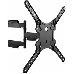StarTech TV Mount F. Wall Steel (Wand, 35 kg, 22" - 55"), TV Wandhalterung, Schwarz