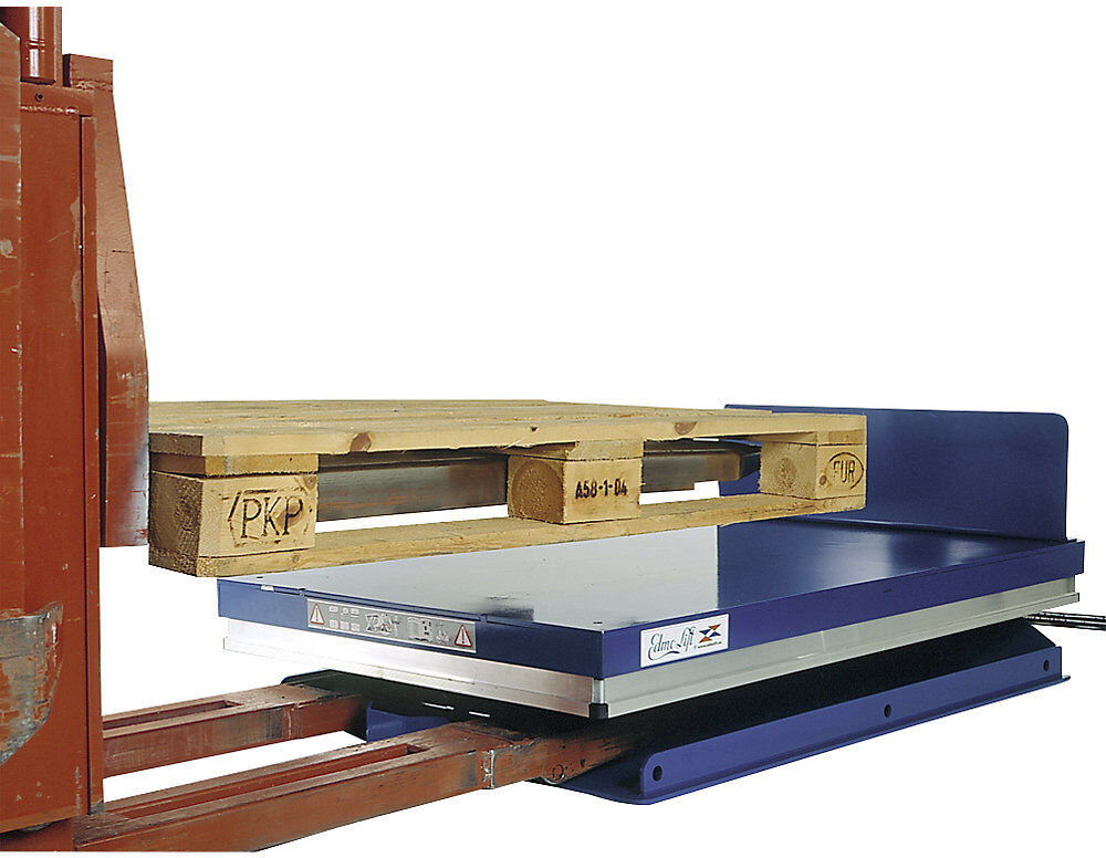 Hub-Neigegerät, G-Plattform, Neigen über kurze Seite, Breite 800 mm, für Stützrollenstapler Edmolift