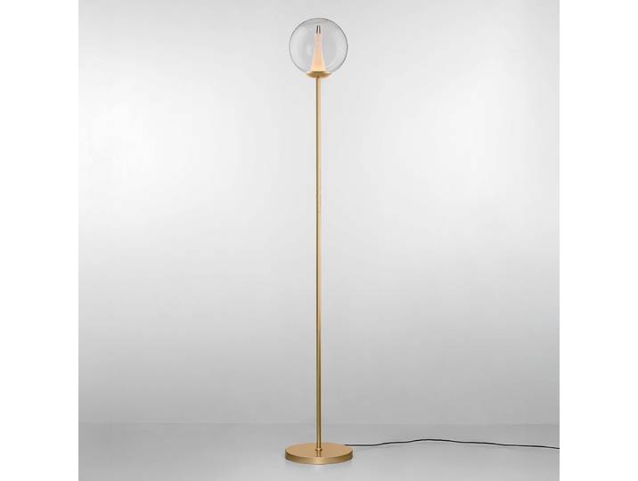 Lampadaire Galeo Ø 25cm Doré/Doré aluminium / verre transparent / verre dépoli LED non-remplaçables Module LED