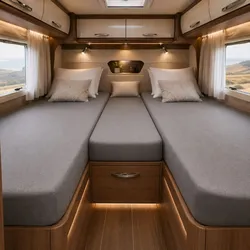 EXKLUSIV HEIMTEXTIL Jersey Spannbettlaken Set Wohnmobil Grau